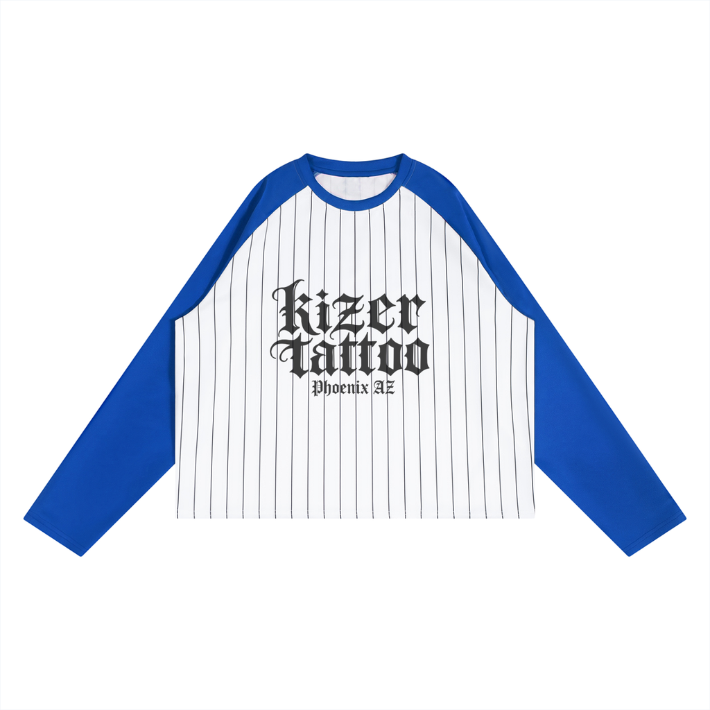 Unisex Striped Raglan Long Sleeve T-Shirt